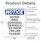 Signmission Do Not Ring Doorbell Or Knock OSHA Notice Sign, Aluminum, 10in W x 14in L, 2PK OS-2PACK-NS-A-1014-V-11356 - alternate 3